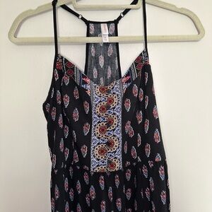 Black Patterned maxi dress